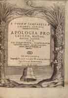 Campanella - Apologia pro Galileo, mathematico florentino